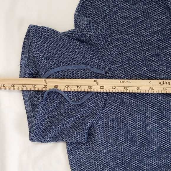 J. Jill Pure Jill Womens Pullover Sz S Blue Funnel Neck Tunic Pocket Knit Cotton - Picture 7 of 9